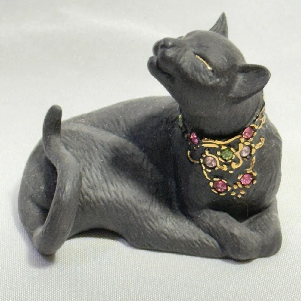 Lenox Sunshine Daydream Black Cat Multicolor Jeweled Porcelain Figurine